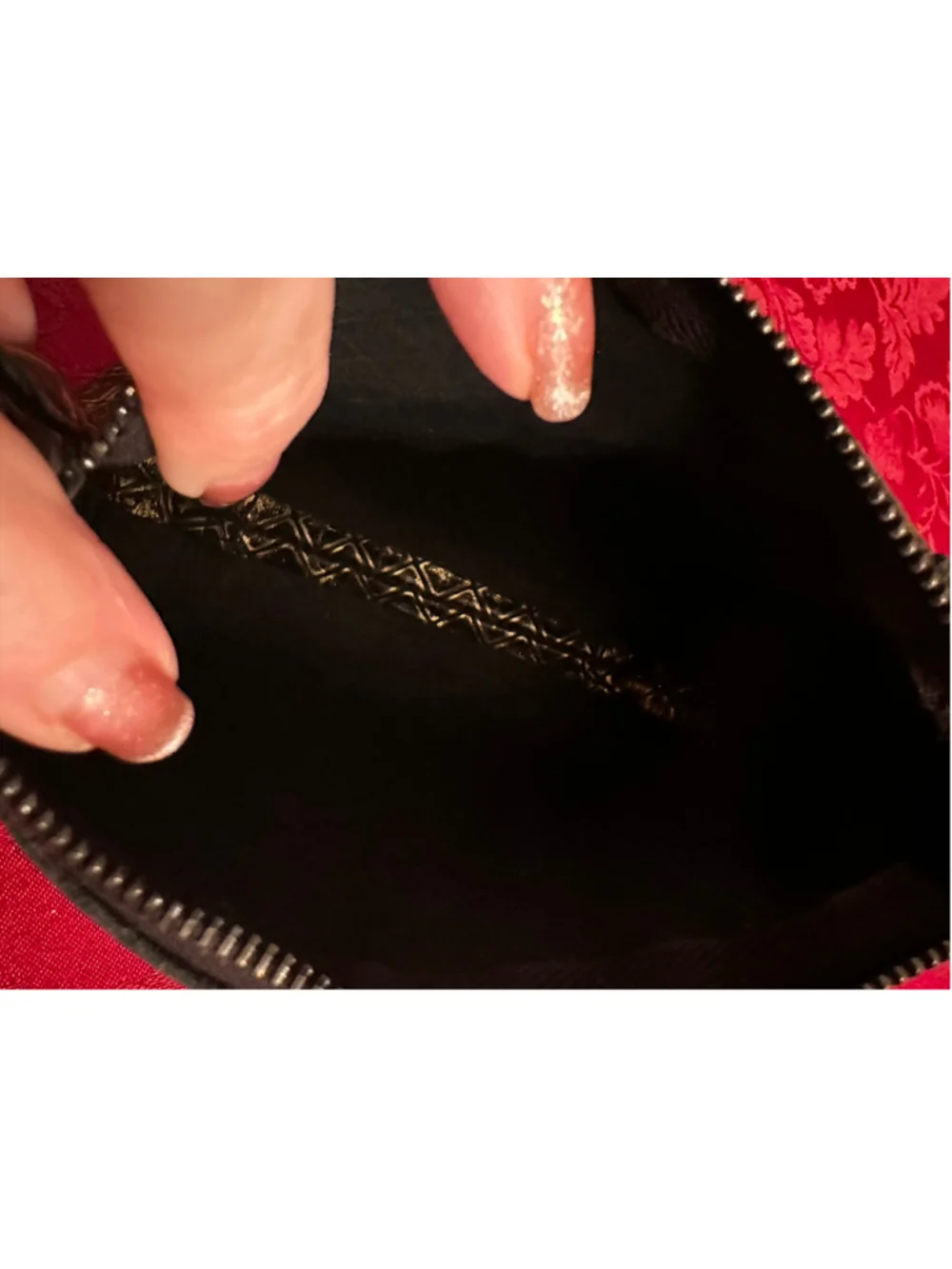 Bottega Veneta Black & Gold Leather Cosmetic Bag